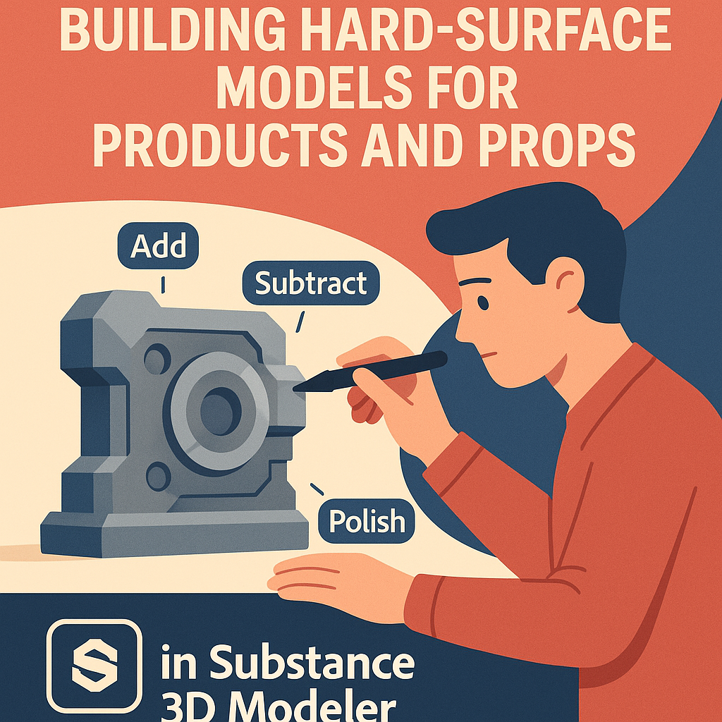 Building Hard-Surface Models for Products and Props in Adobe Substance 3D Modeler