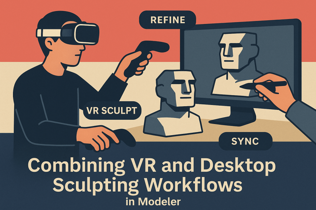 🧠 Combining VR and Desktop Sculpting Workflows in Adobe Substance 3D&nbsp;Modeler
