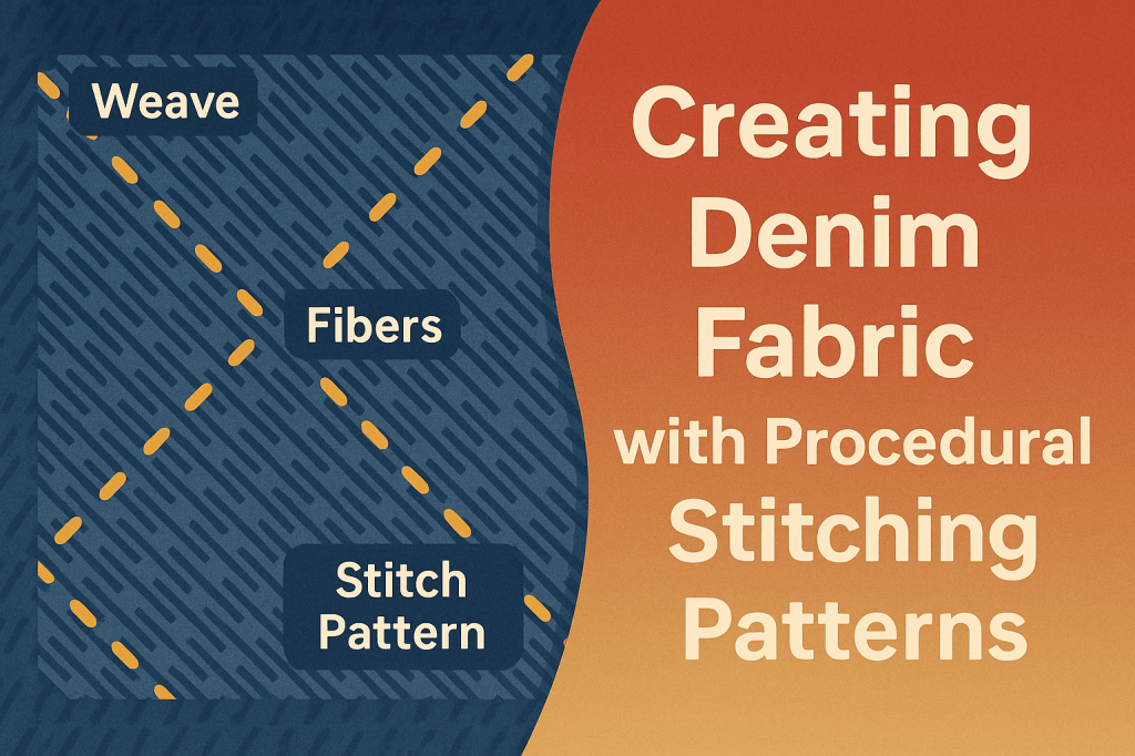 Creating Denim Fabric with Procedural Stitching Patterns in Adobe Substance 3D Designer