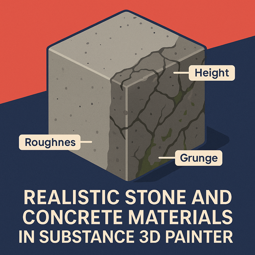 Creating Realistic Stone and Concrete Materials in Substance 3D Painter