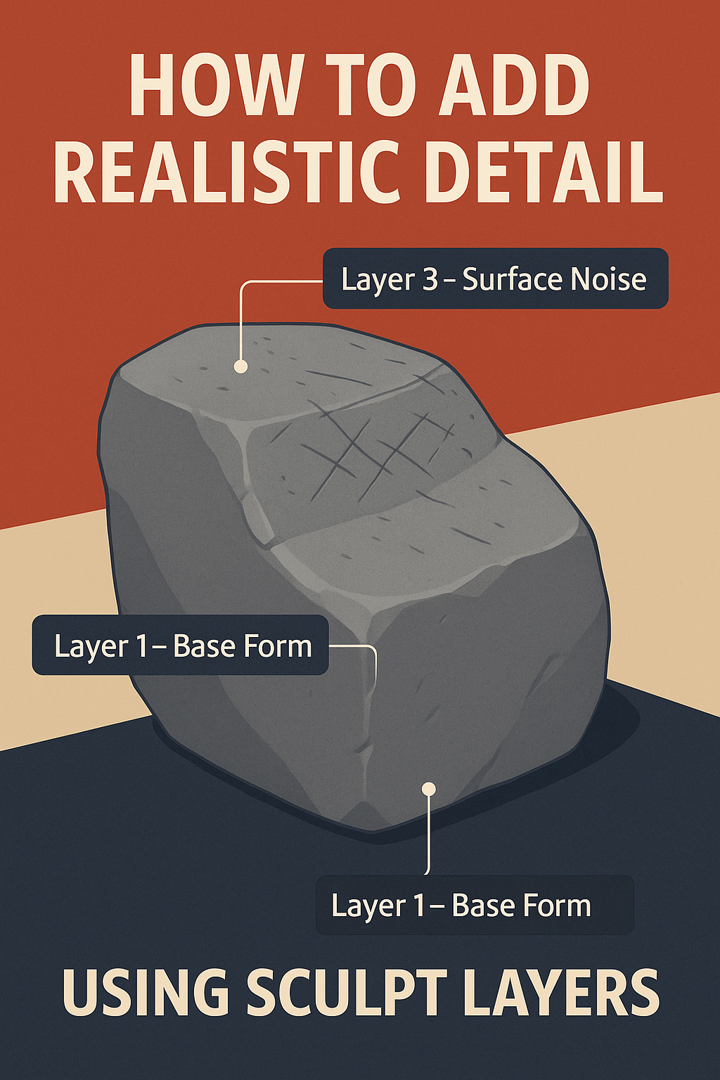 🎨 How to Add Realistic Detail Using Sculpt Layers in Adobe Substance 3D&nbsp;Modeler