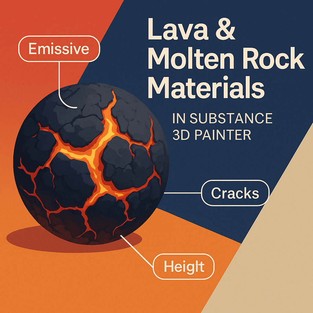 🌋 How to Create Lava and Molten Rock Materials in Substance 3D&nbsp;Painter
